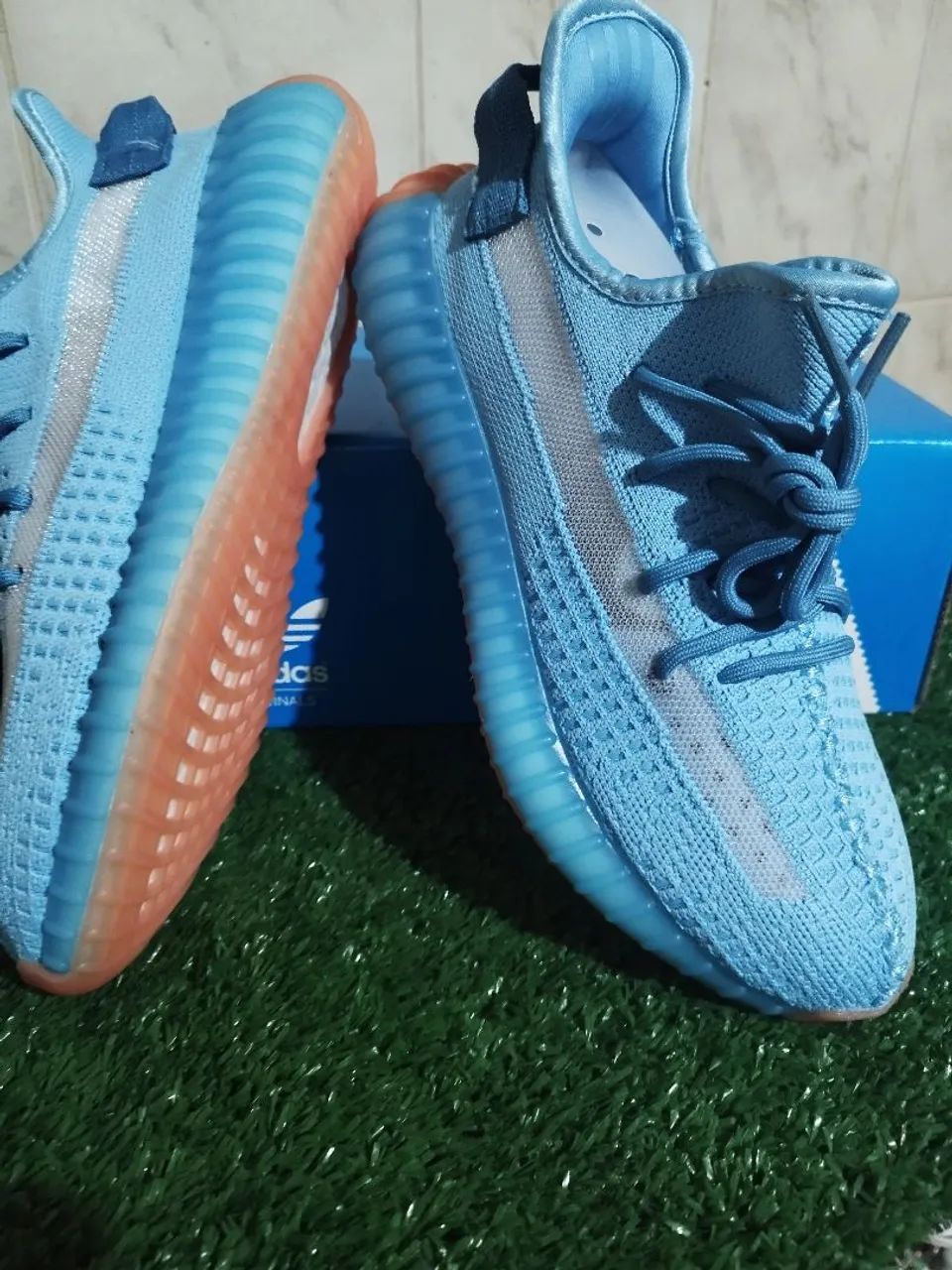 Yeezy Sneakers Adidas Yeezy 350 Azules Tênis Adidas Yeezy Boost
