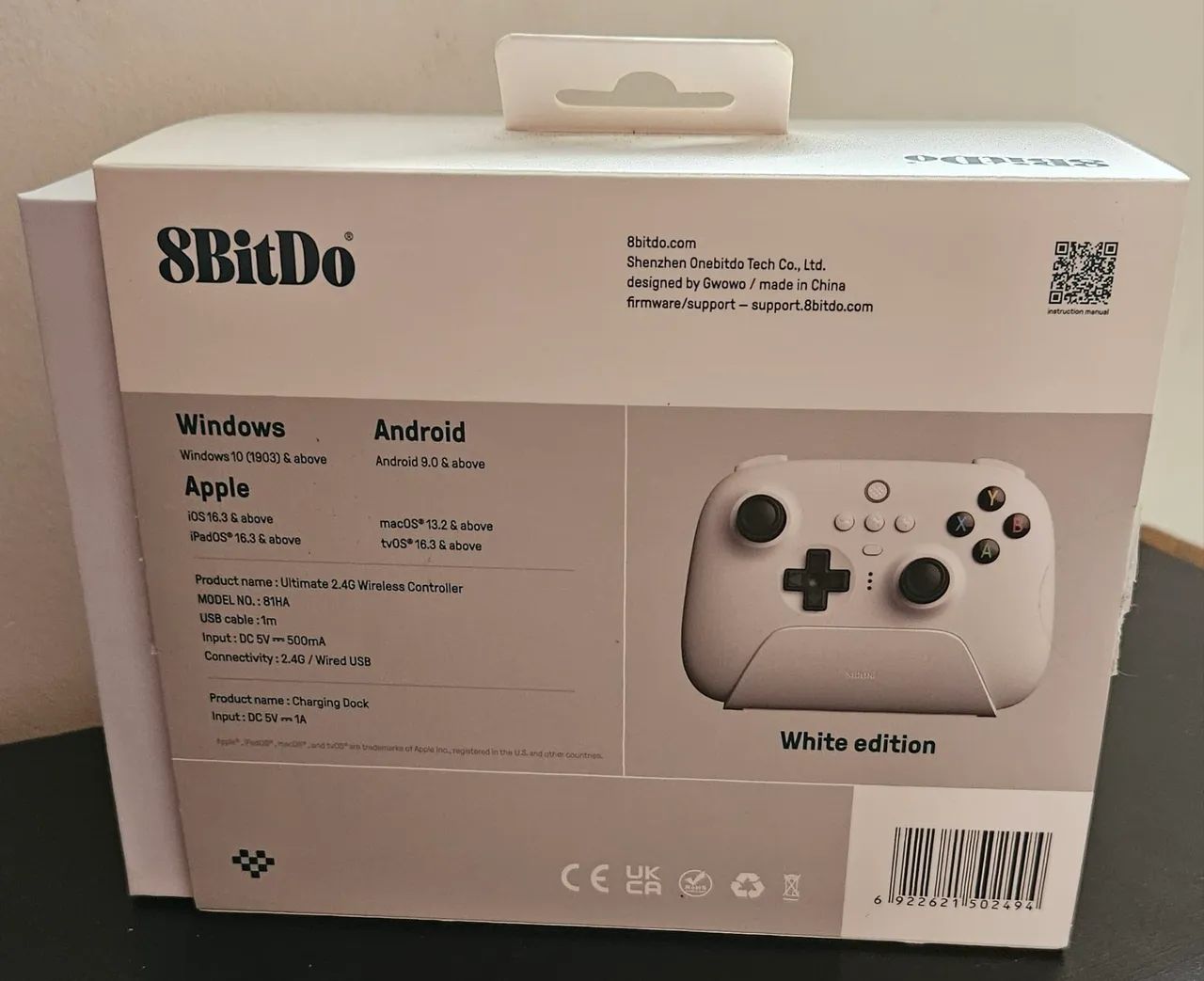 Controle 8BitDo c/ Base de Carregamento - Leve Defeito no Gatinho - Oportunidade - Foto 3