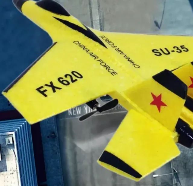 Avião de Controle Remoto Fx620 Amarelo 2.4g - Foto 5