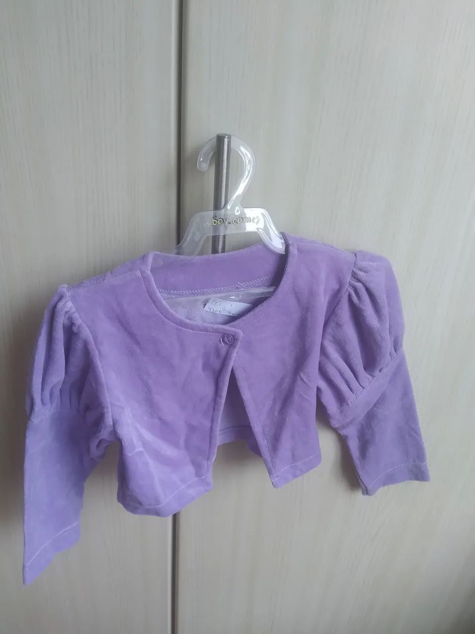 Bolero tamanho 3 e 4 ..Rosa vermelha lilás  - Foto 4