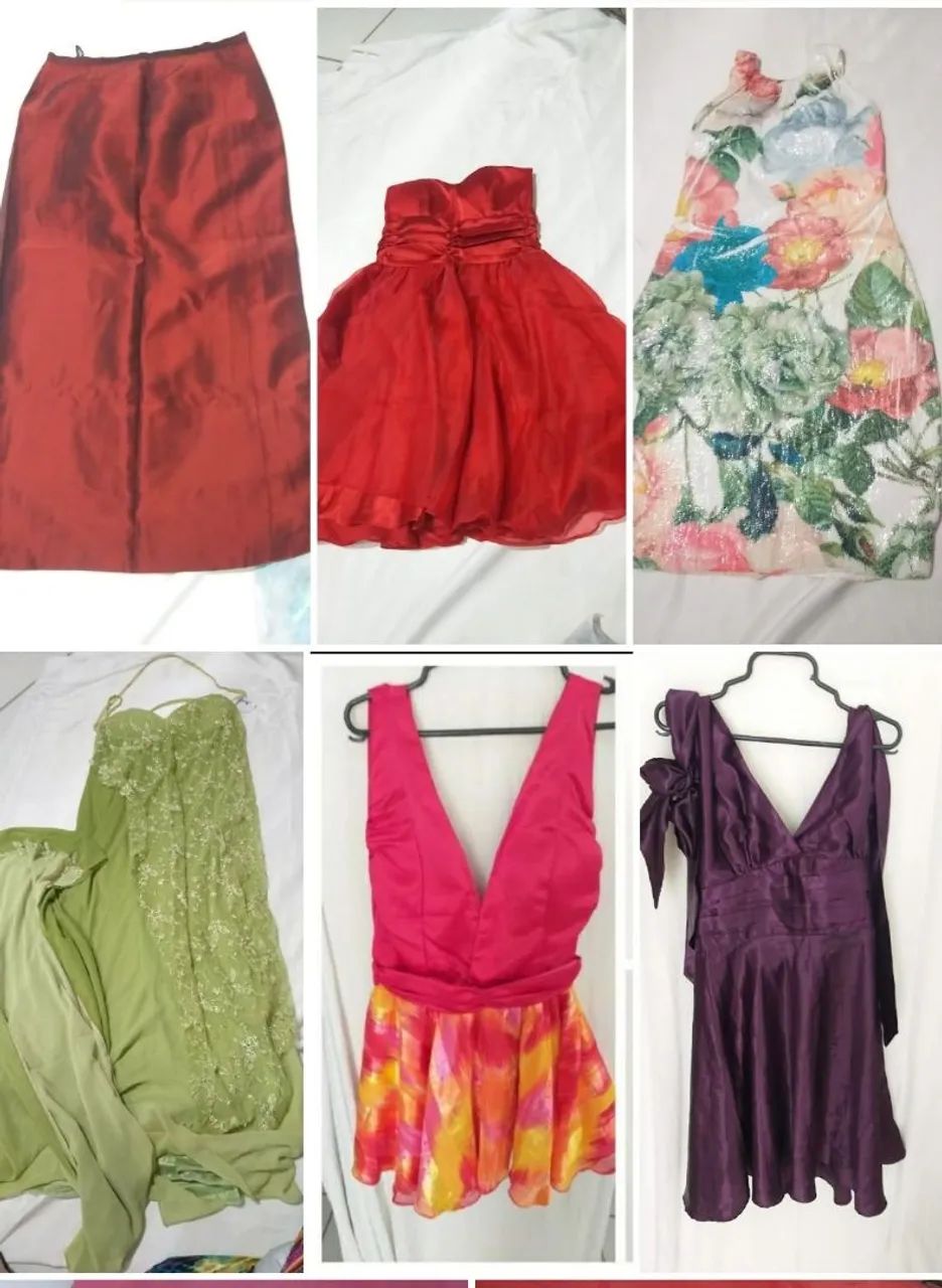 Lote Vestidos de festa 20 peças.