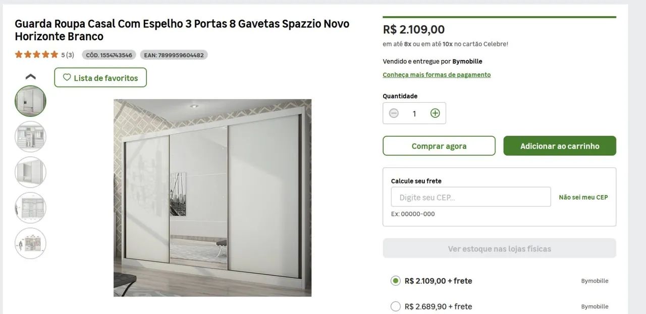 Guarda-roupa casal