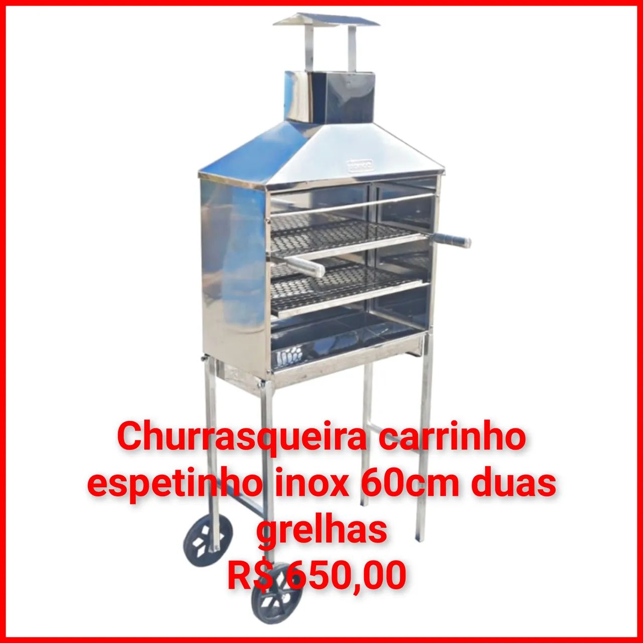 Carrinho de espetinho 60cm