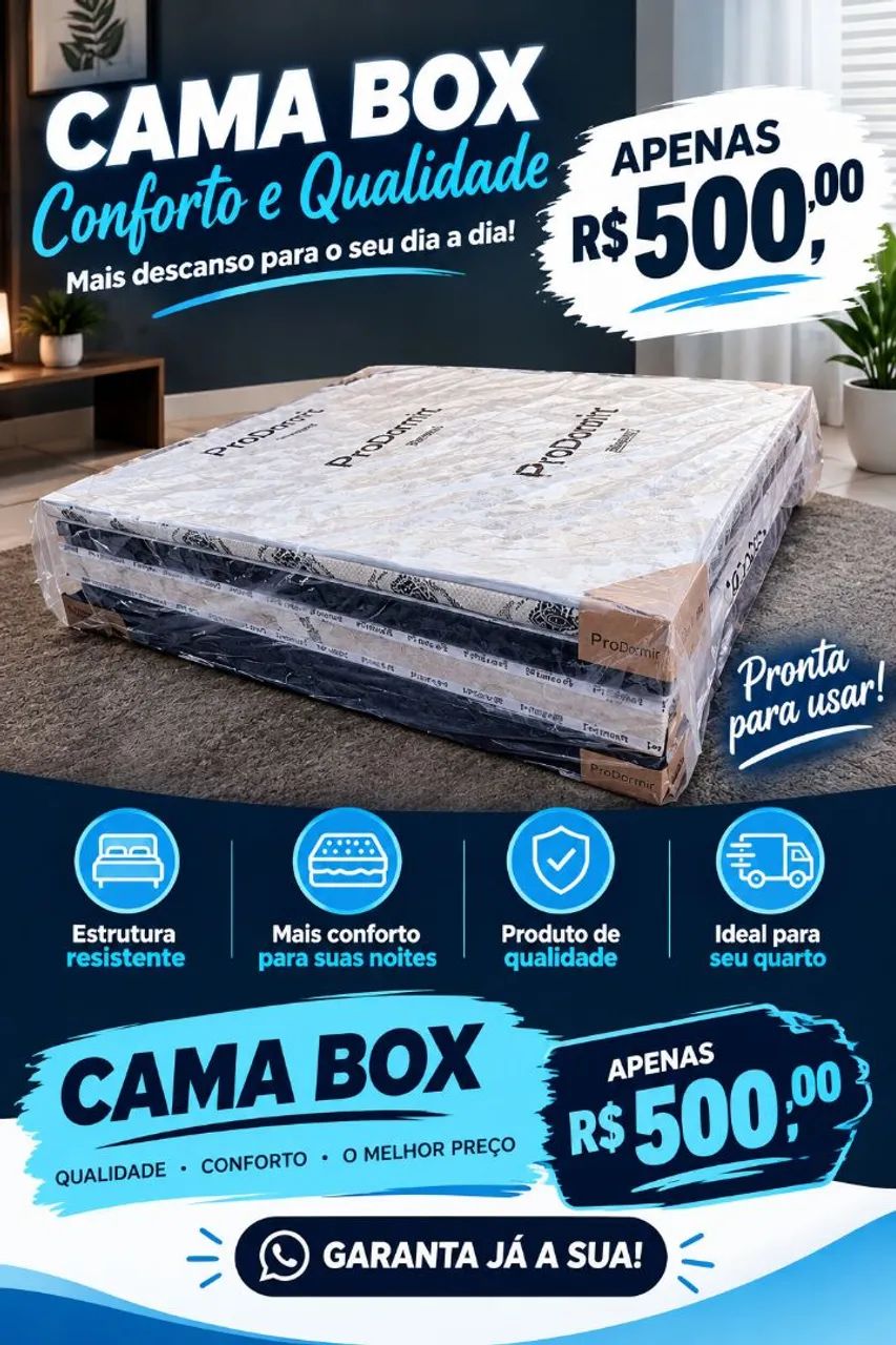 Cama.  12cm de espuma.  Promoção!