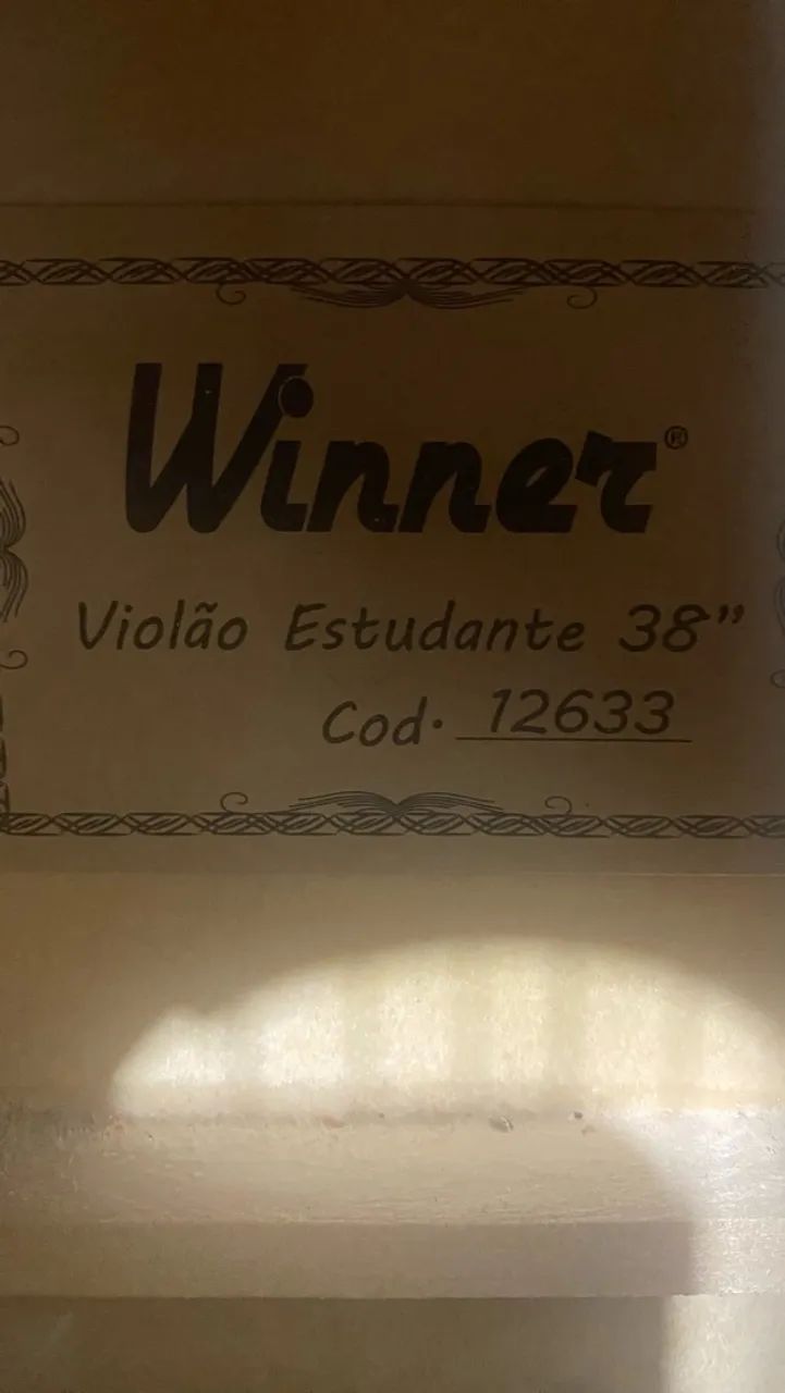 Violão Acústico Winner 38 Polegadas Preto Clássico 6 cordas Aço e Nylon - Foto 2