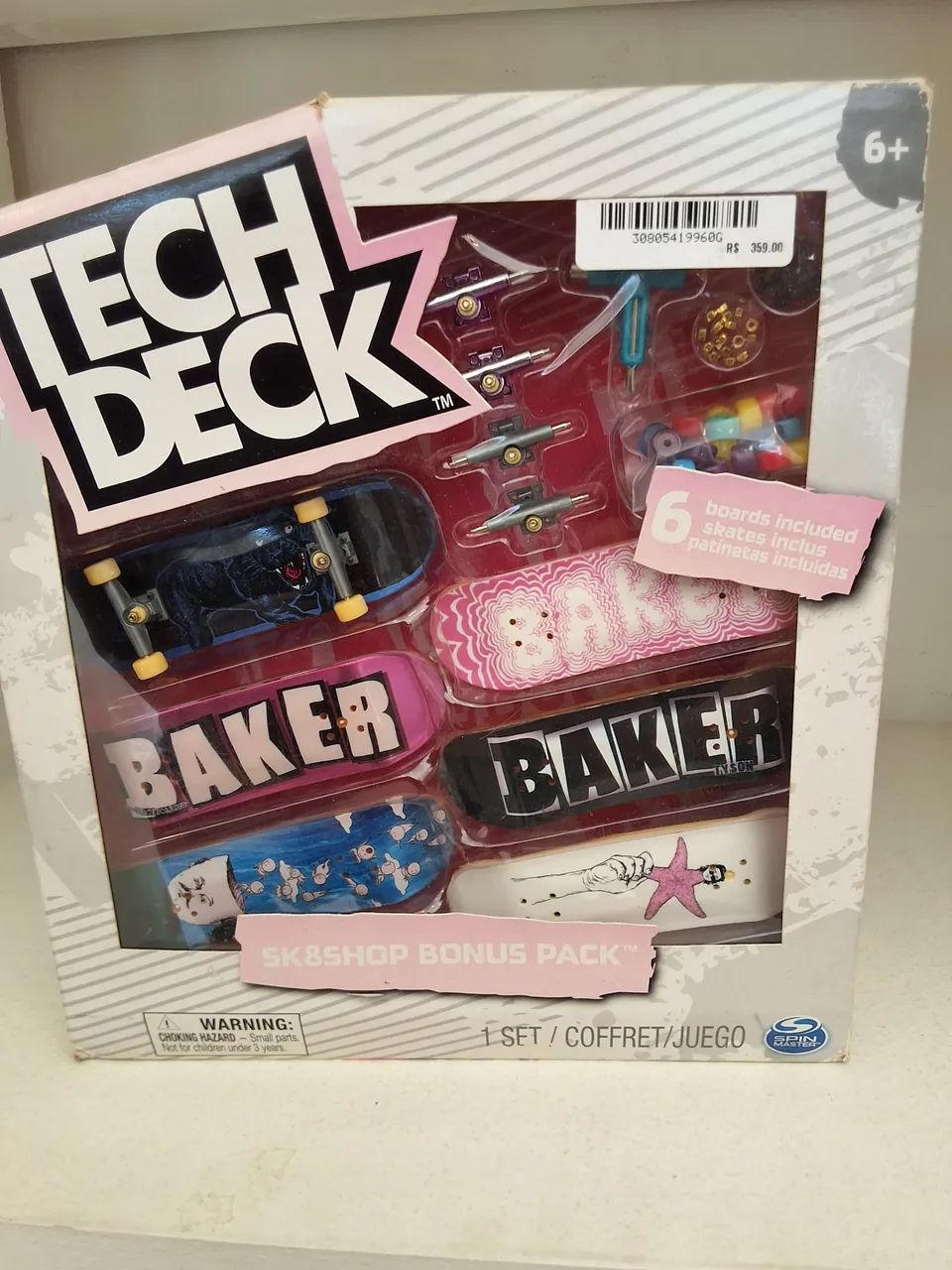 Tech deck bônus pack 6 Baker factory lacrado