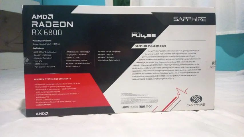 Placa de vídeo RX 6800 Sapphire Pulse - Foto 2