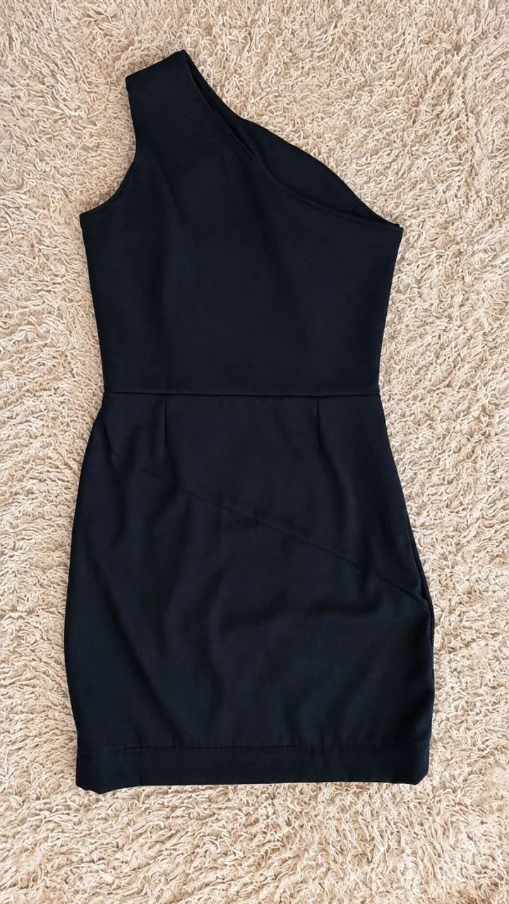 Vestido Social Preto Midi 