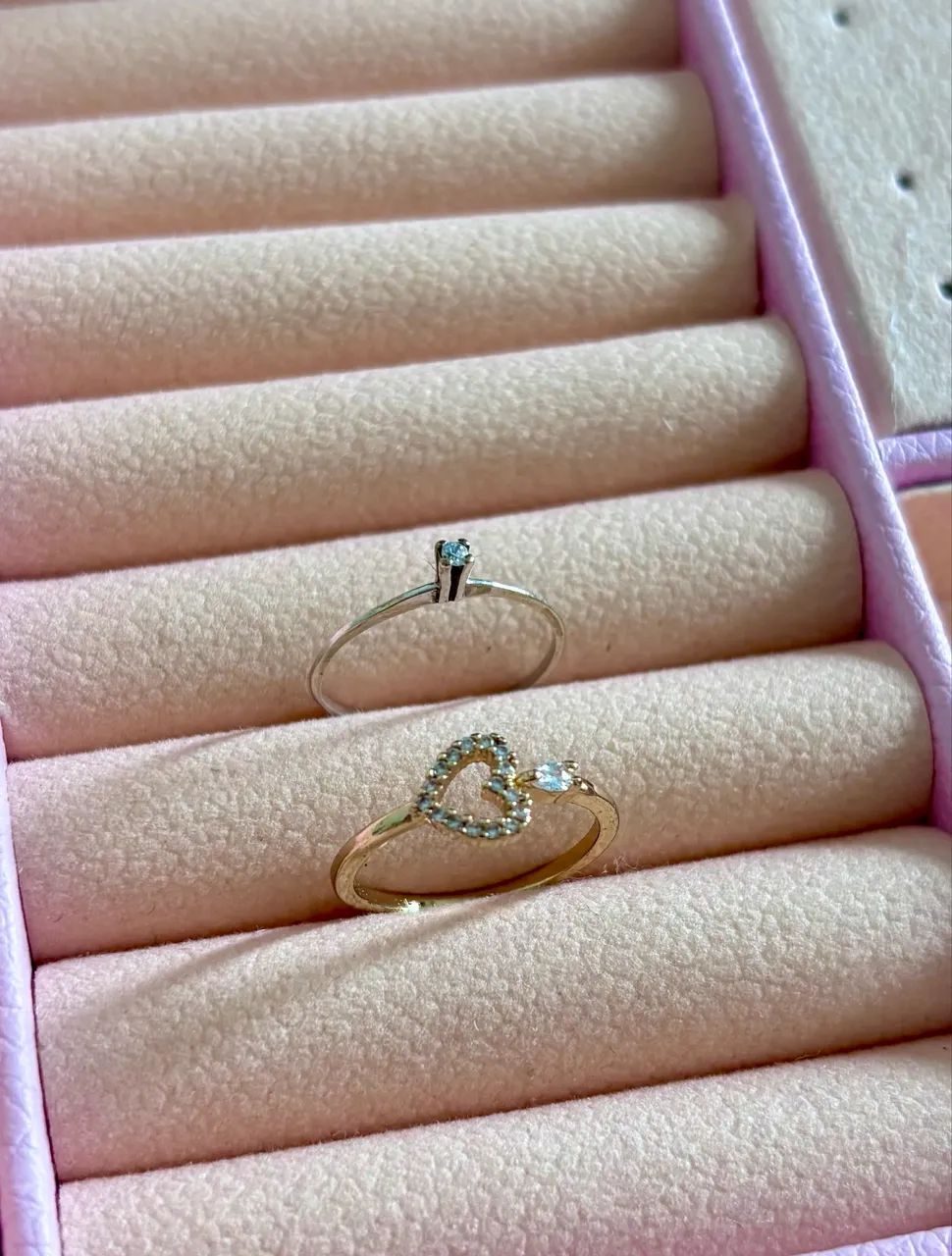 Anéis Coração e Solitário Semijoias  - Foto 3