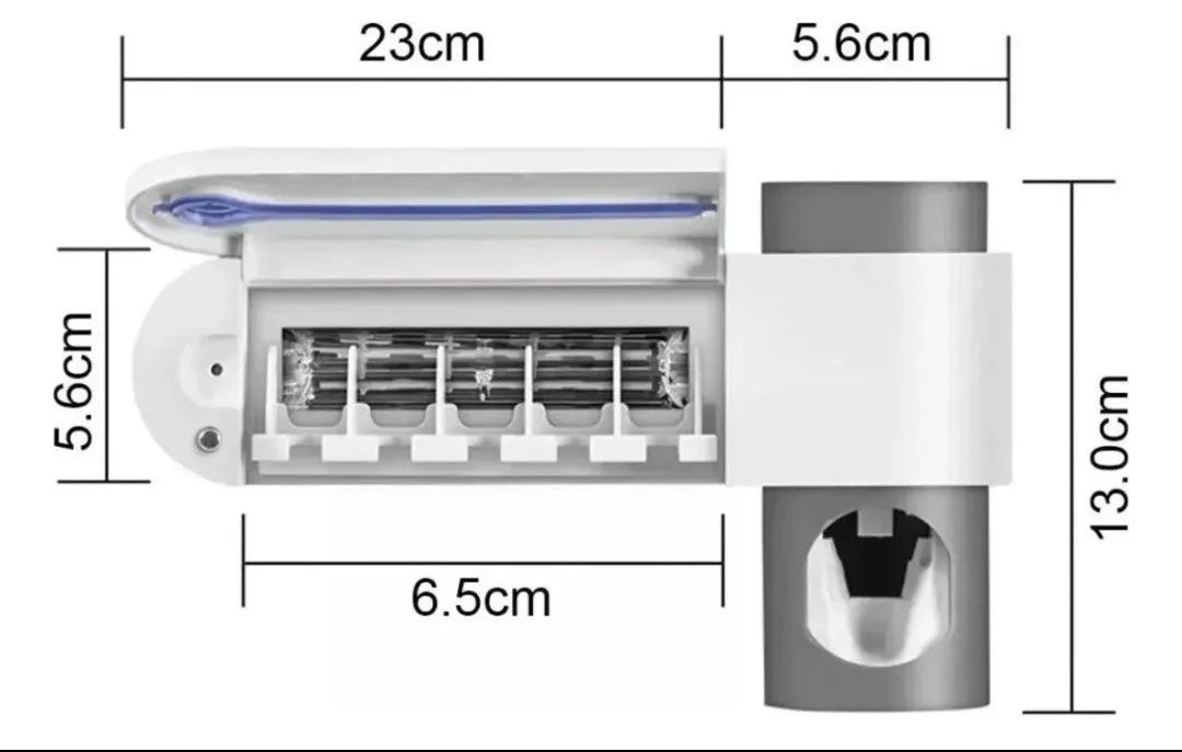 Esterilizador ultravioleta de escova de dente com colocador automático de pasta  - Foto 4