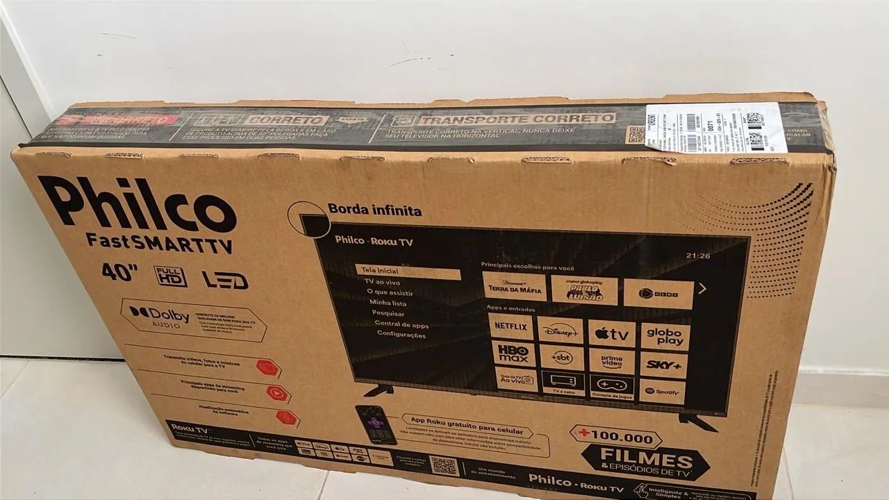 Vendo Smart TV 40 polegadas full HD Philco. Nova, nem abri a caixa. - Foto 2
