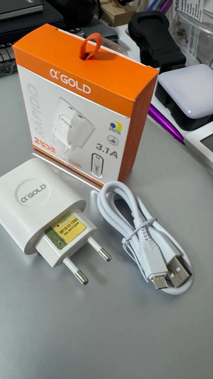 Carregador Gol Cabo Micro , fonte 2 entrada USB  - Foto 2