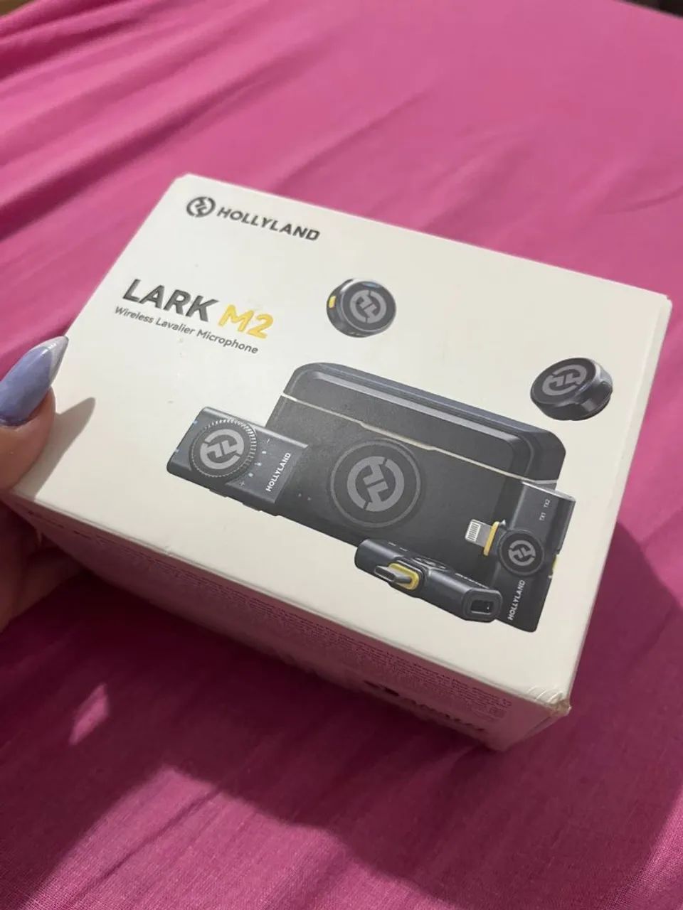 Microfone de lapela sem fio Hollyland Lark M2 para celular e PC