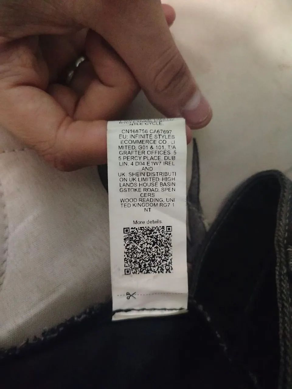 bermuda jeans romwe cinza - Foto 4