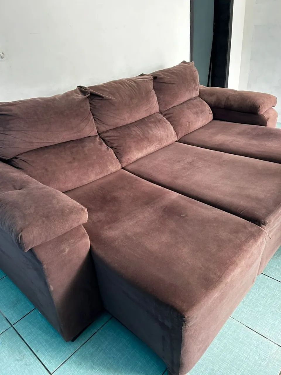 Sofá em Suede retrátil entrego  - Foto 2