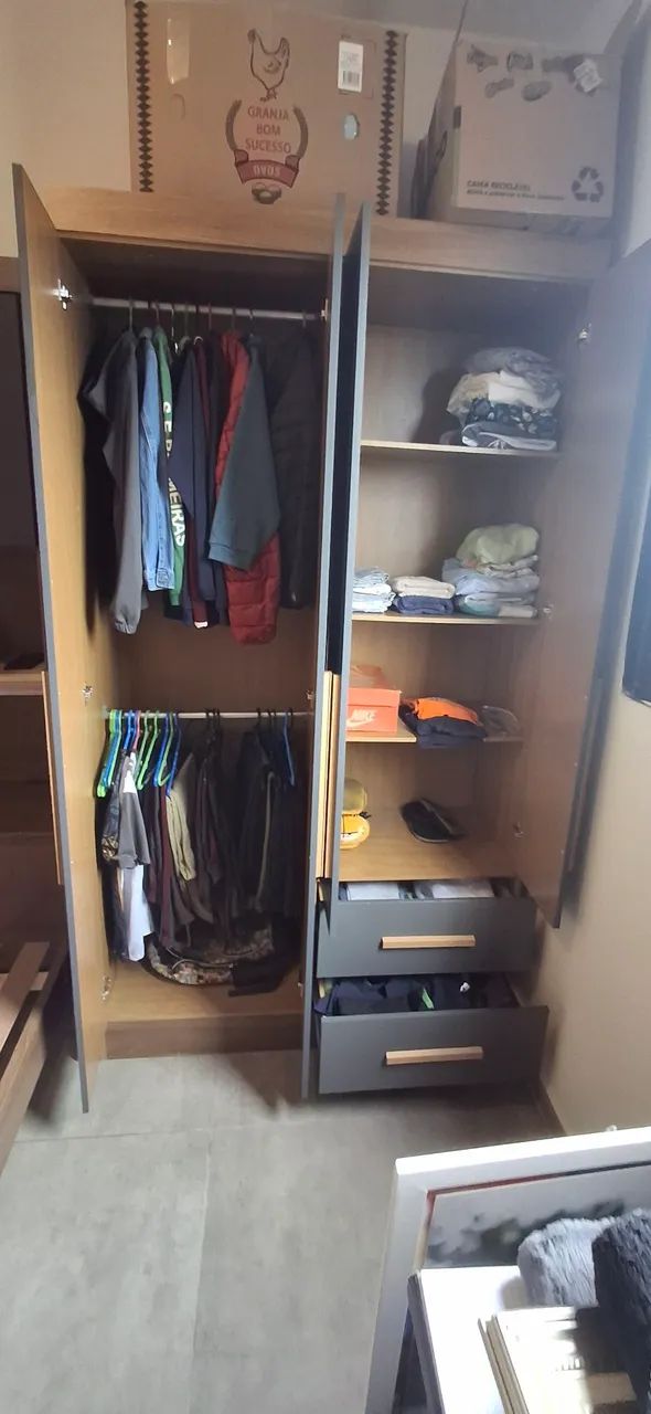 Guarda roupa solteiro com cama  - Foto 4