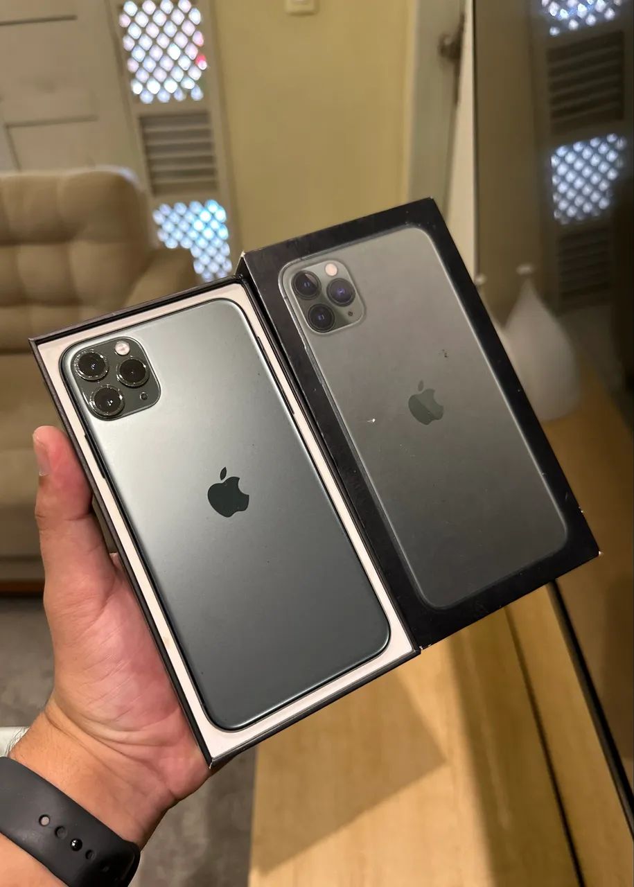 iPhone 11 PRO MAX MIDNIGHT GREEN 64GB COMPLETO TODO ORIGINAL