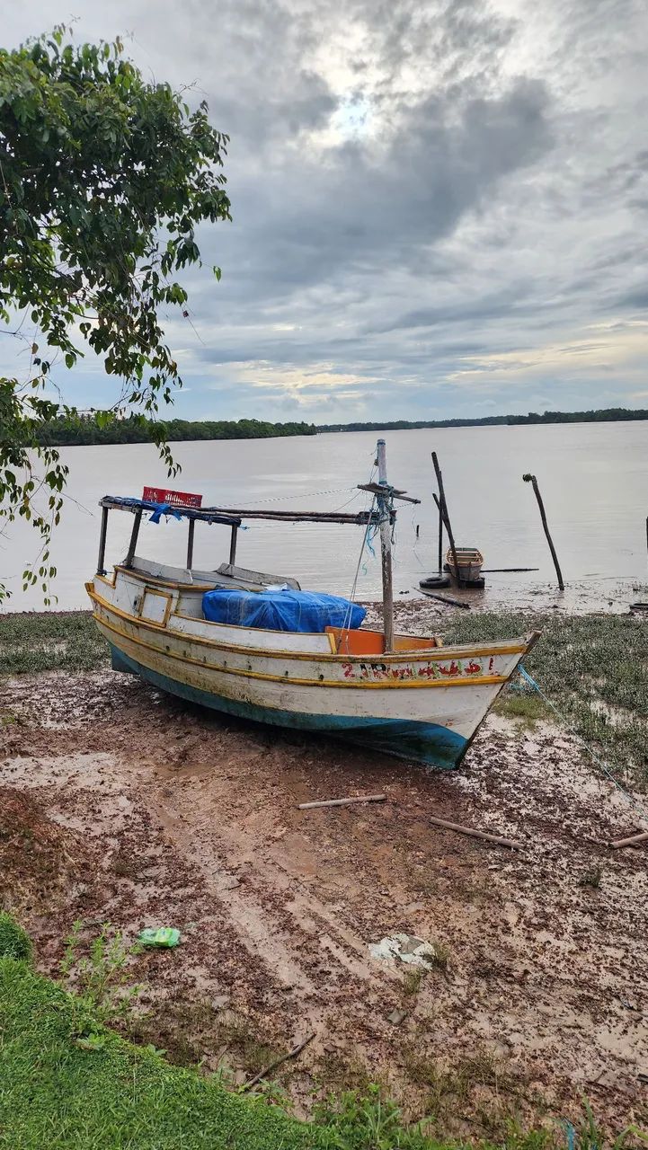 Vendo barco de pesca com motor ns18