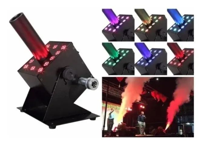 Jet co2 Led RGB DMX Canhão com mangueira 5mts Festas Palco show Bandas Djs Mc - Foto 3