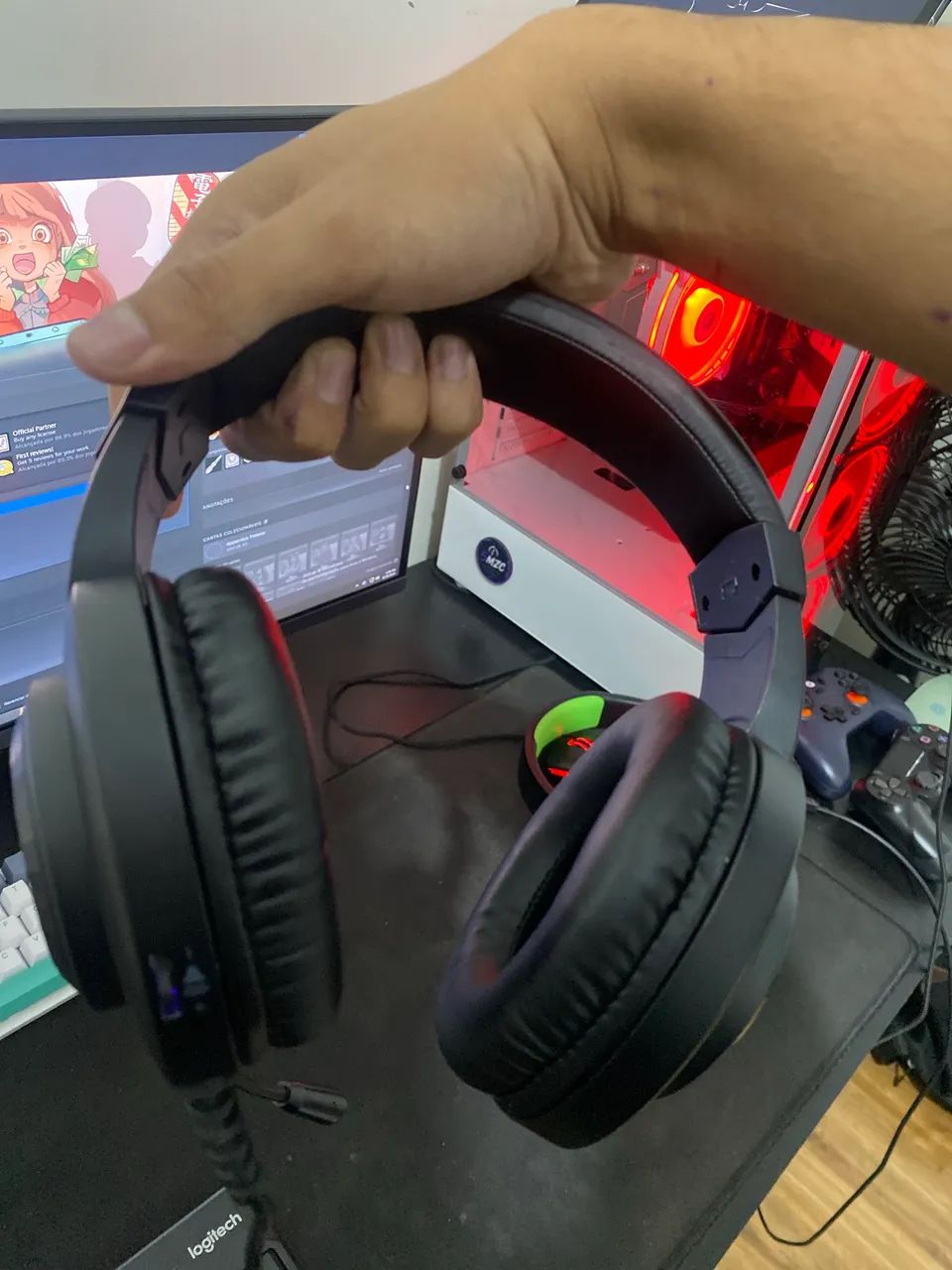 Kit teclado Logitech e Headset Redragon - Foto 3