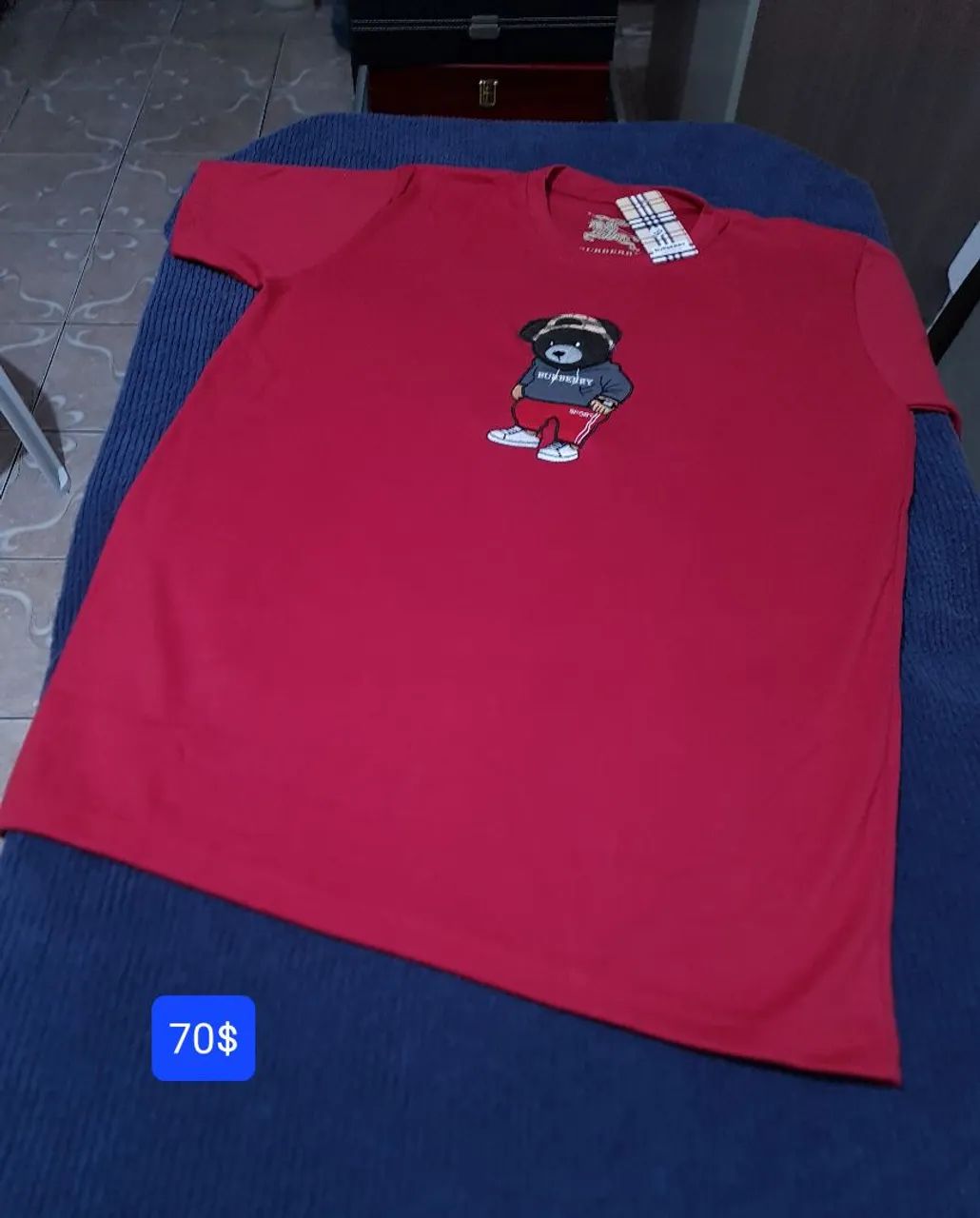 Camisa Grife peruana elastano da Burberry GG 