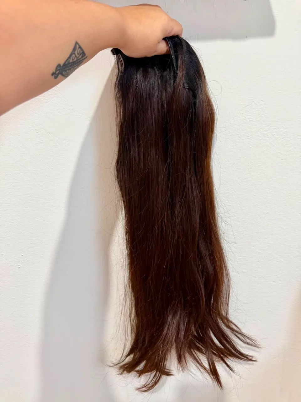 Cabelo Humano brasileiro do sul 150g castanho. 