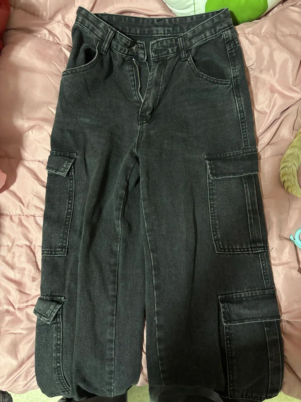 calça cargo cinza