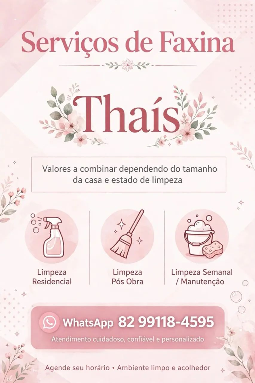 Cuido do seu lar com carinho 