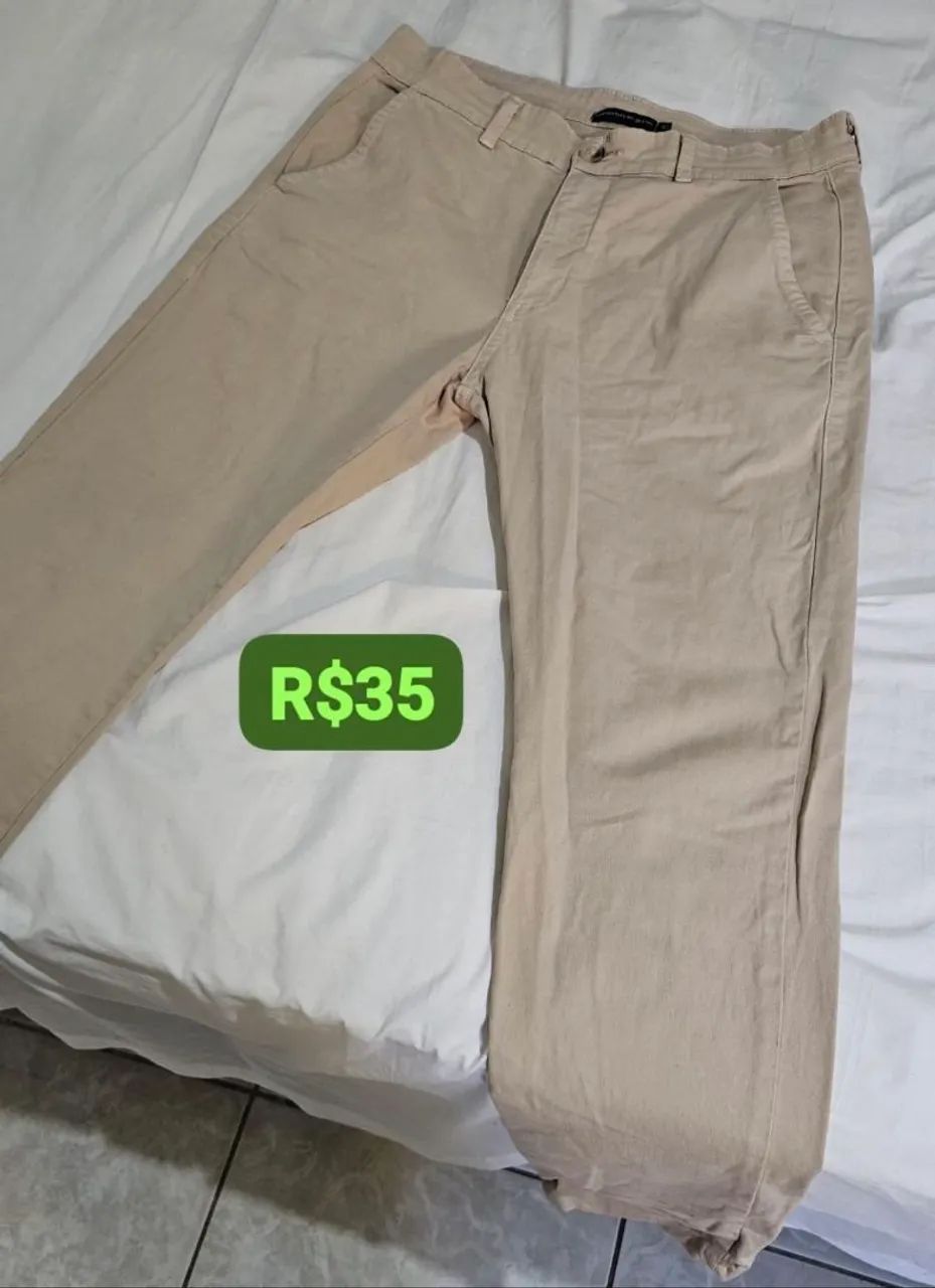 Calça chino bege