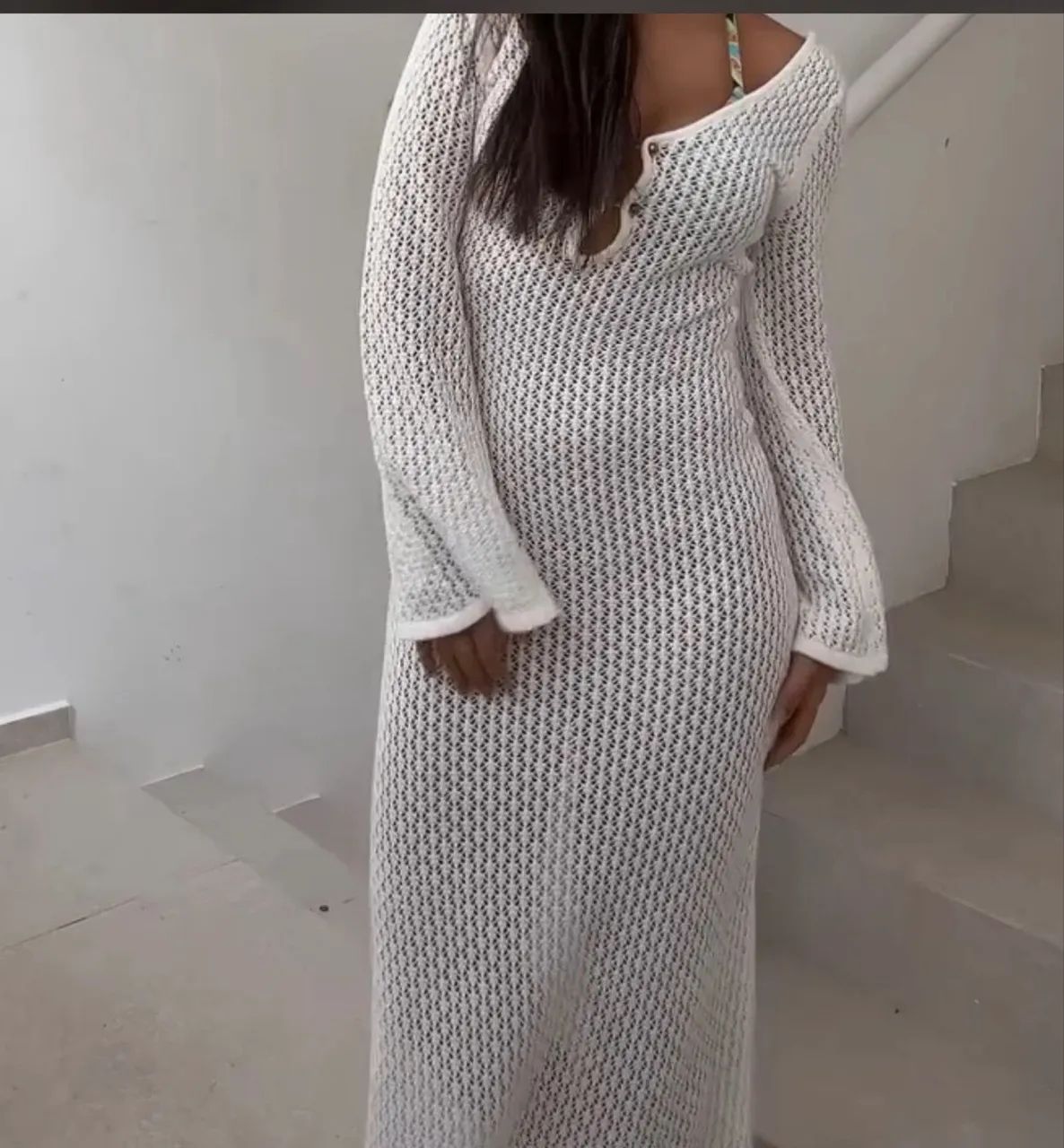 vestido praiano tricot