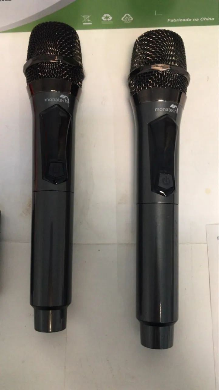 Microfone Sem Fio Profissional Recarregável Com Receptor