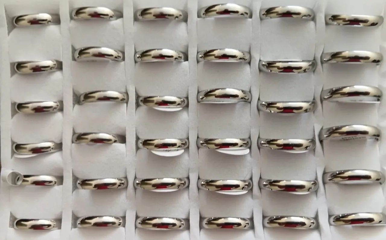 ALIANÇA DE AÇO 4MM TAMANHO 16 A 22