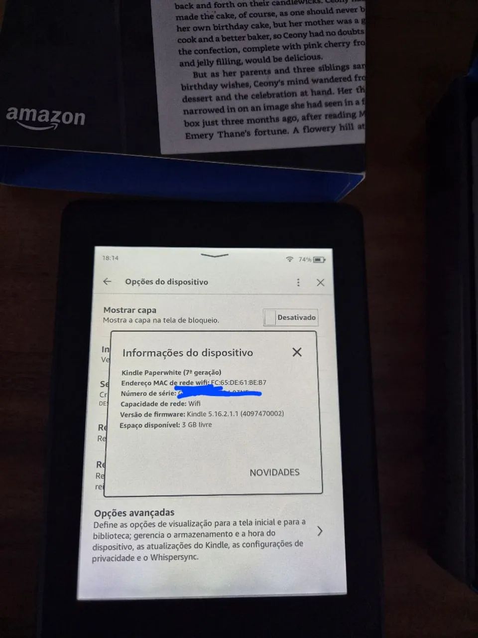 Kindle Paperwhite 7, iluminação embutida. - Foto 4