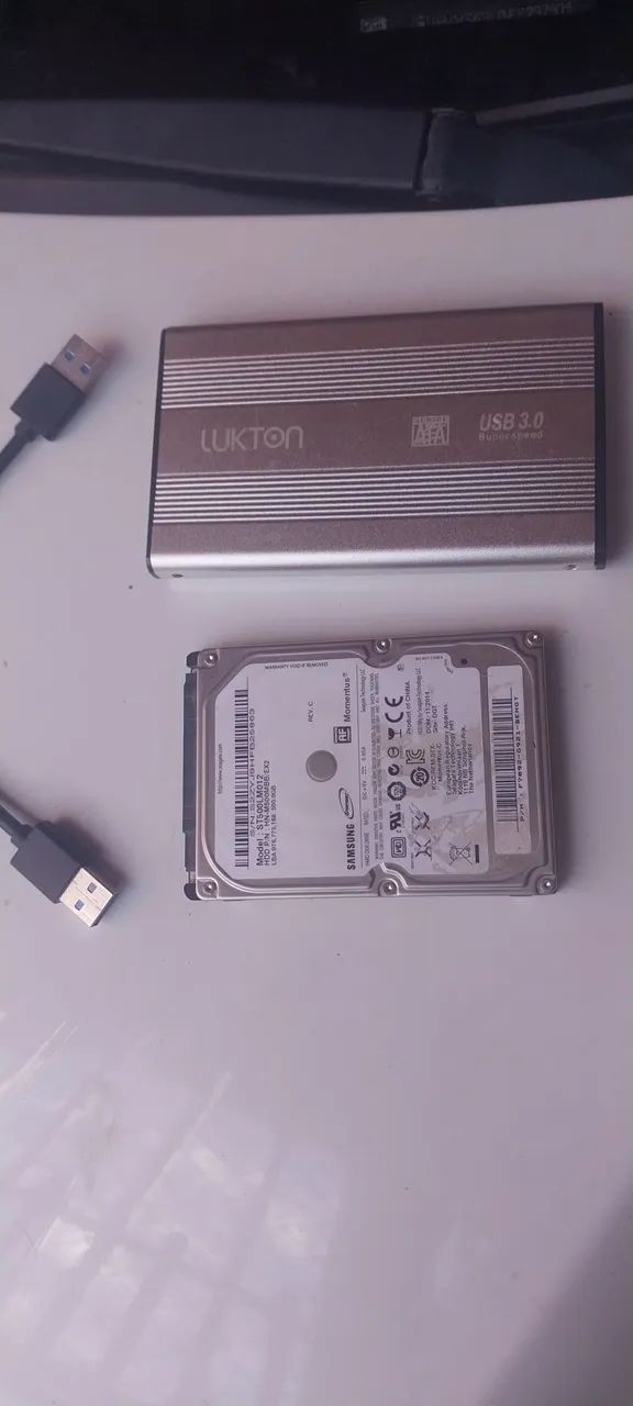 HD 500gb sansung para notebook + case 