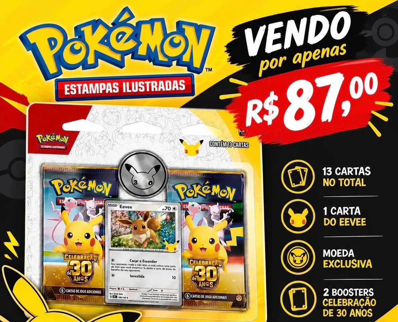Pack Duplo Pokemon 30 anos