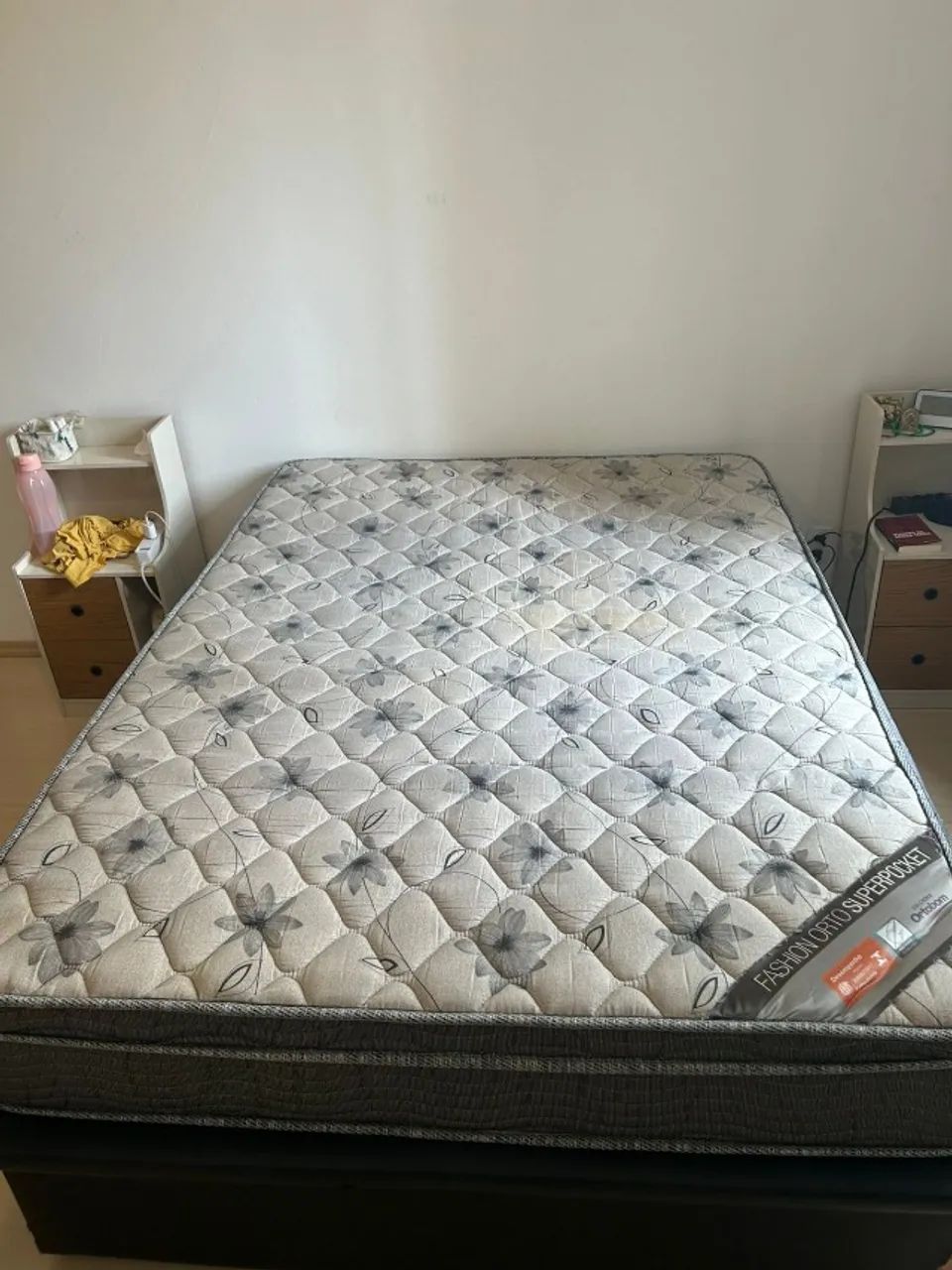 Cama Baú Casal com Colchão Ortobom / Em bom estado - Foto 5