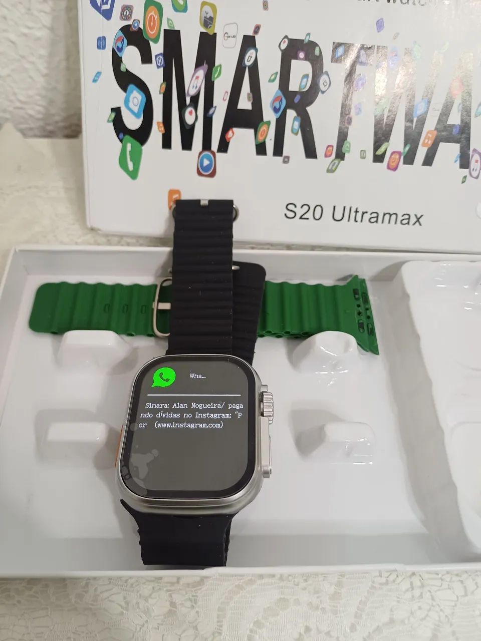 Smartwatch ultra com pulseira Extra  - Foto 4