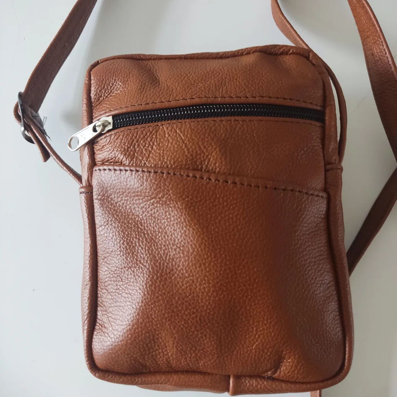 Bolsa Shold Bag COURO Nova Marrom 