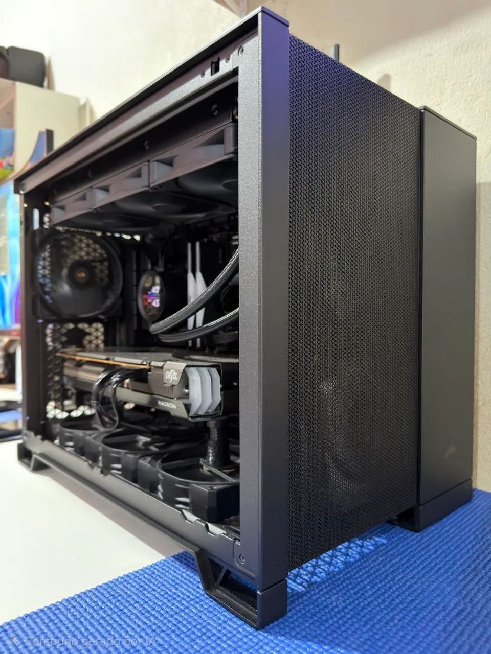 Pc All Black Core i5-14600KF, 32GB DDR5 XPG, Fonte 1000w, RX 6700XT 12GB, NVME 1TB