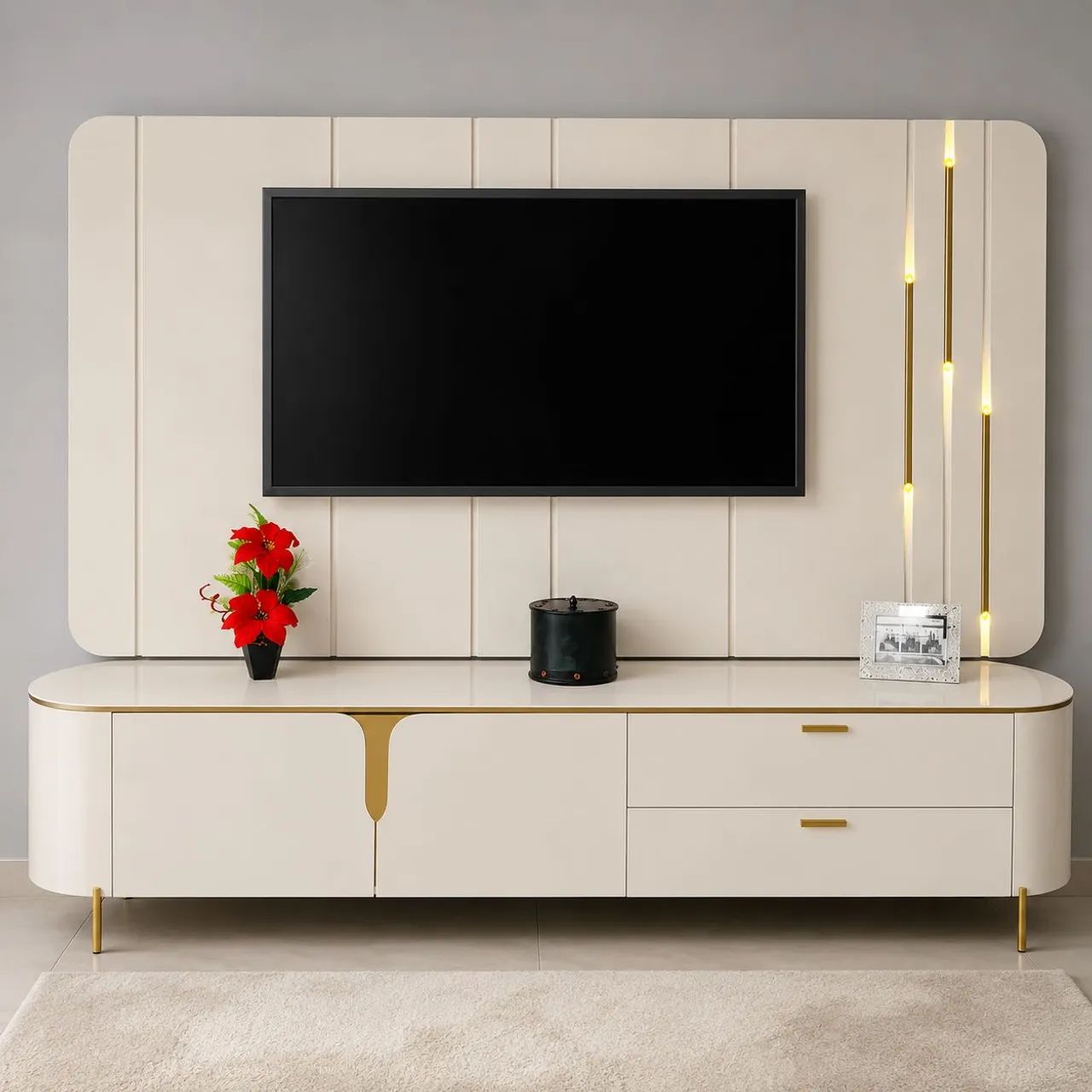 Painel com Rack Celine - Off white 