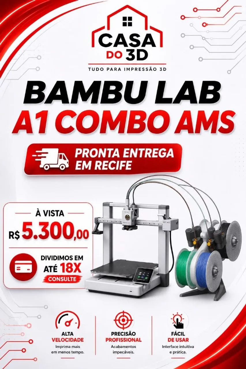 Impressora 3d bambú lab A1 combo AMS ( somos loja física )