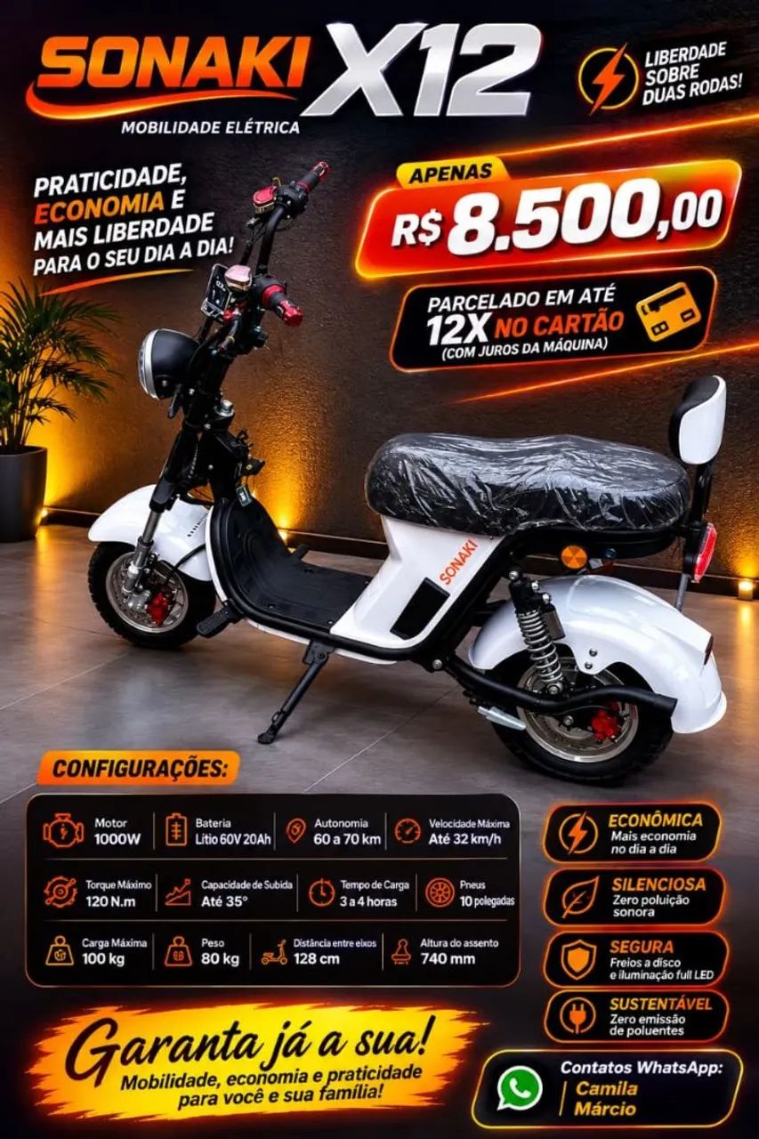 Scooter elétrica 2.000w Nova