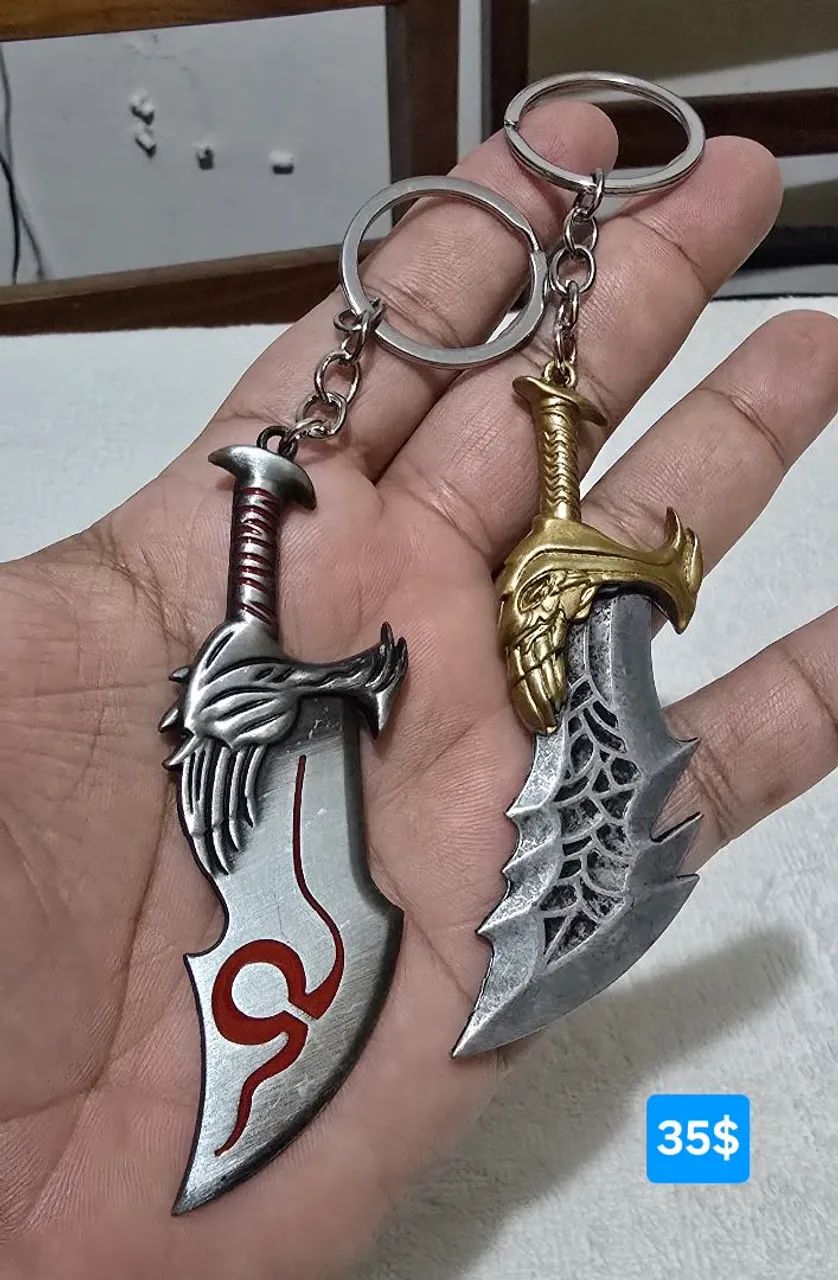 Chaveiro da Espada de Kratos em God Of War de metal  - Foto 2