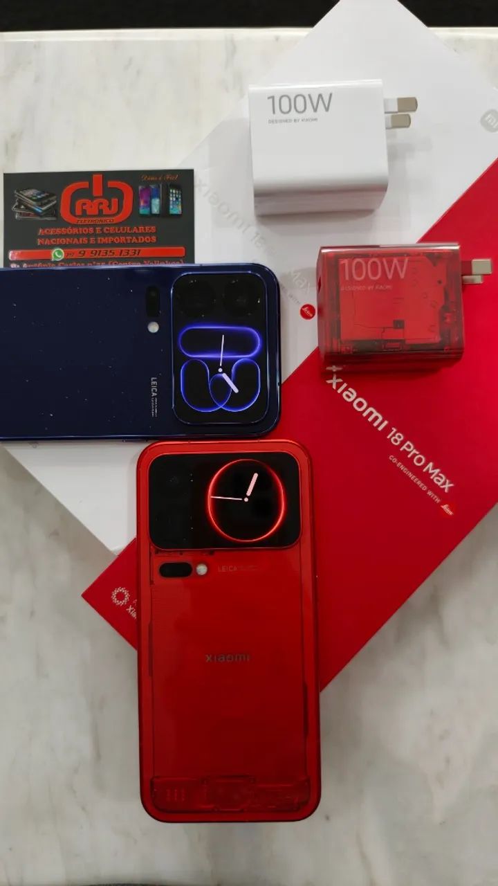 Xiaomi 18 Pro Max AZUL E VERMELHO - Foto 4