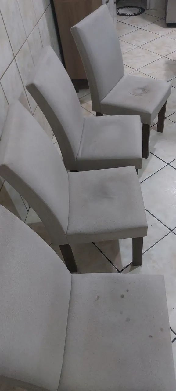 Conjunto Sala De Jantar Mesa 160x80cm Tampo Mdf - Foto 5