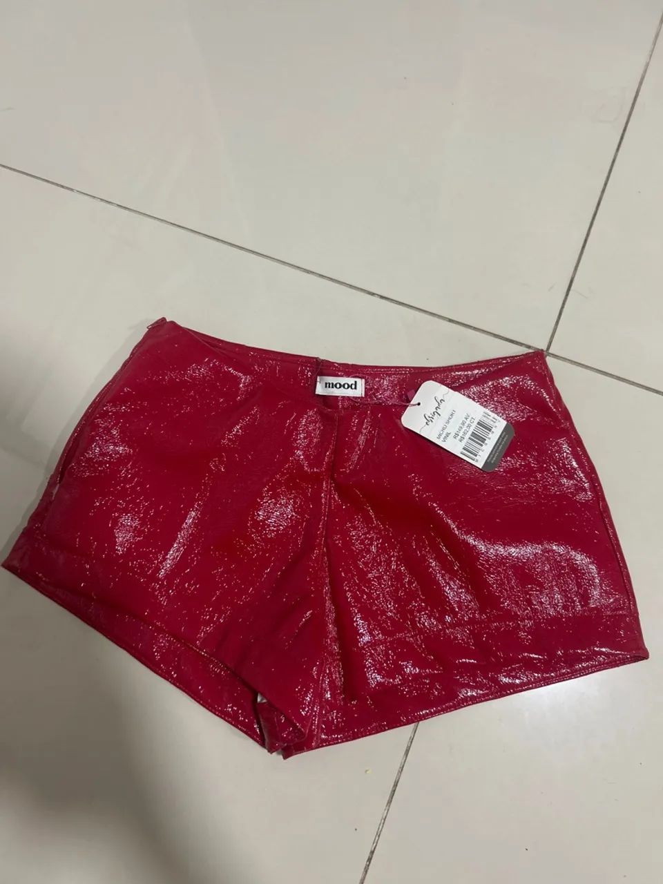 Mini short de couro