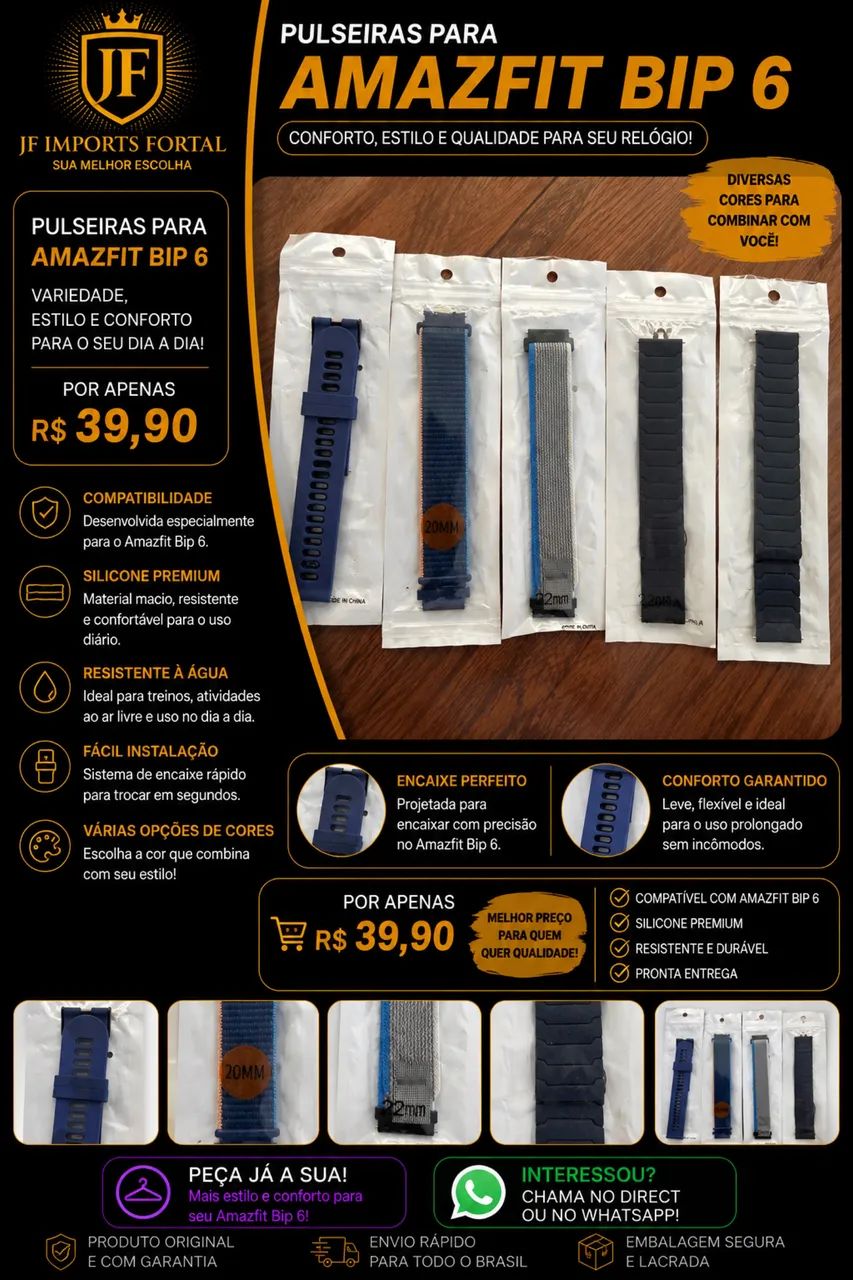Pulseiras para Amazfit Bip 6