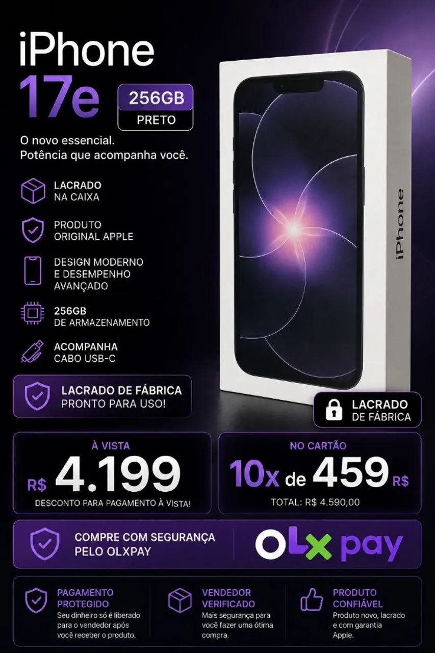 Iphone 17E  NOVO LACRADO - Foto 3