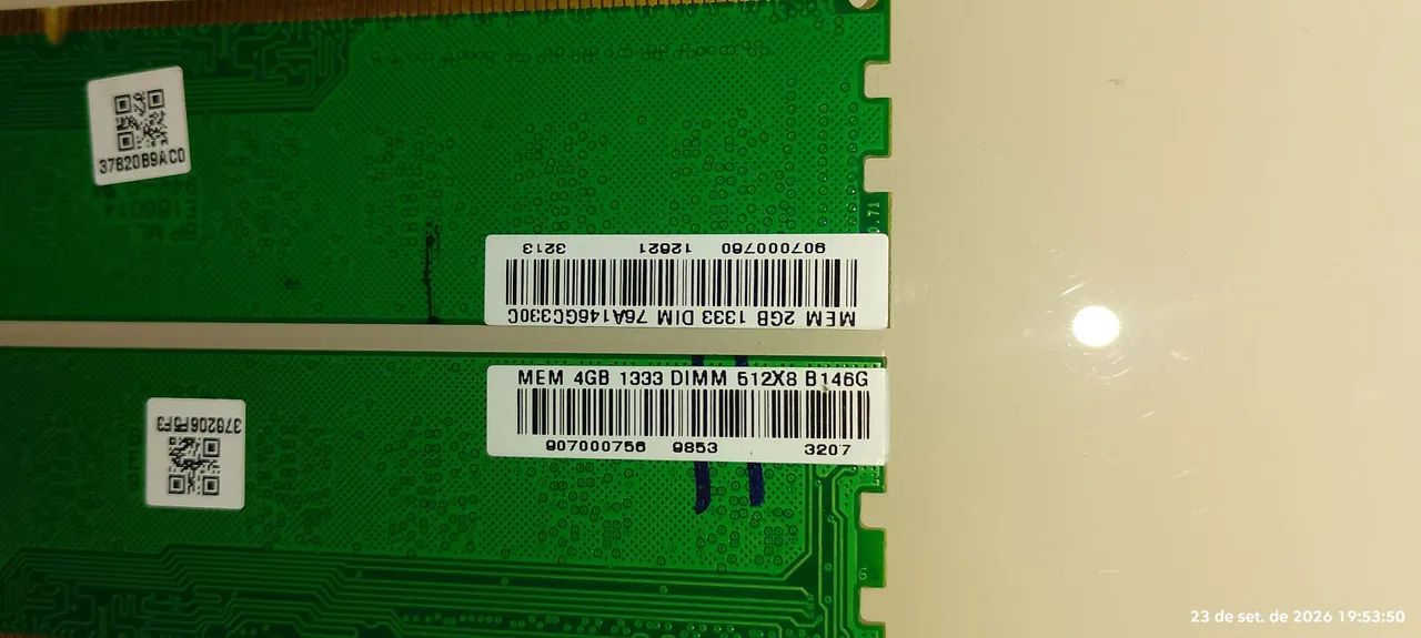Memória DDR3 4gb + 2gb  - Foto 2