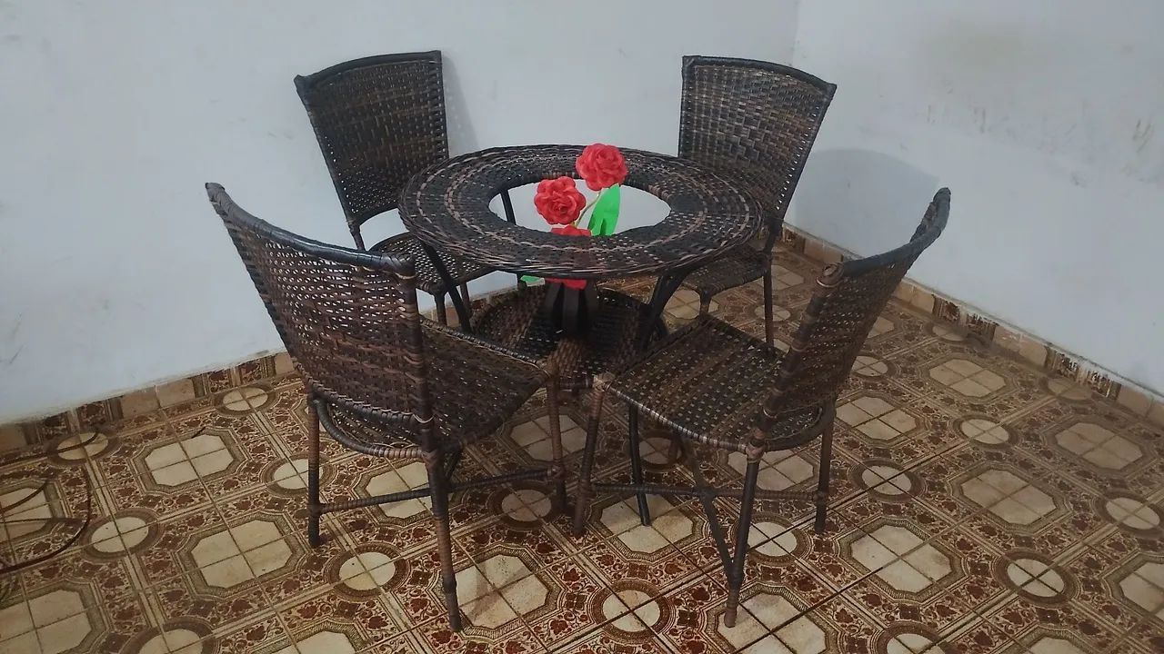Jogo de mesa de vime sintético  - Foto 5